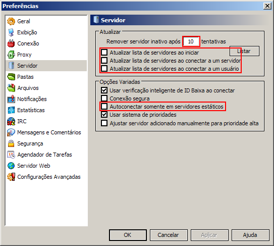 AUTOMATICAMENTE LISTA SERVER EMULE SCARICARE
